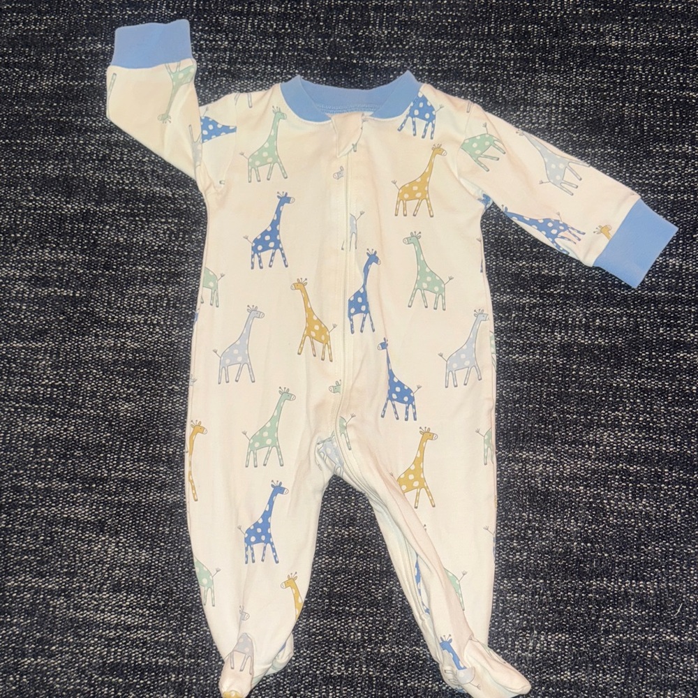 Colorful Giraffe Print Kids Footie